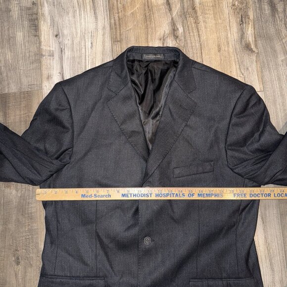 Ermenegildo Zegna Blazer Jacket Men's 54 Black Wool Polyester Made in Italy - Picture 6 of 8